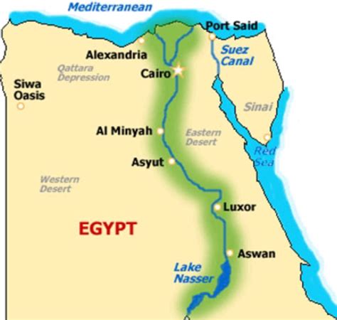 nile river map egypt quarries